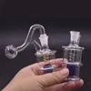 10mm male glass oil burner pipe with mini glass recycler bong thick beaker honeycomb glass water pipes bongs with silicone hose 2pcs