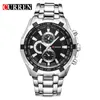 Curren Montres Hommes Top Marque En Acier Inoxydable Analogique Montre-Bracelet Militaire Hommes Sport Montre De Luxe Hommes Relogio Masculino 210527