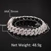 Chain Hip Hop Cubic Zirconia Bling Iced Out Gold Silver Lock Open Lock Reisless Cuban Miami Link Chain Bracelet for Men Rapper Jewlery 3641799