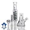 Dreieckige Schraube Glas Wasserpfeifen Big Belly Heady Angenehmes Rauchen Bubbler für Tabak Wasserpfeife Dab Bohrinsel mit Schüssel