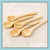 Spoons Flatware Kitchen, Dining Bar Home & Garden5Inch Wooden Ecofriendly Japan Tableware Soup Scoop Coffee Honey Tea Round Head Spoon Stirr