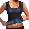 Kvinnor Bastu Sweat Vest Polymer Corset Waist Trainer Bastu Suit Tank Top Zipper Viktminskning Body Shaper Thermo Workout Shirt 211112