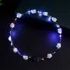 Blinkande led pannband lysande linje krona Corolla Party Carnival Floral Decoration Garland Hårtillbehör Barn S Toy 3 Y2