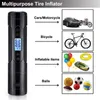 Tragbarer Kompressor, wiederaufladbarer Mini-Inflator, kabellose elektrische Luftpumpe, 150 PSI, 12 V, für Ball, Fahrrad, Auto