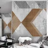 Wallpapers Tamanho personalizado Moderno Minimalista Abstrato Arte Geométrica Quarto Decoração Mural 3D PO Paper Wall Home Auto-adesivo Papel de parede