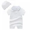 Wild Designer Baby Tuta estiva sottile manica corta in cotone bavero vestiti neonati 03 mesi vestiti luna pienaCappello3076288
