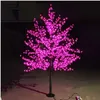 Led Cherry Blossom Tree Light 1,5m 1,8 m Nyår Bröllop Luminaria Dekorativa trädgrenar Lampa Utomhusbelysning