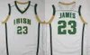 2021 Мужской Джерси Джеймс Сент-Винсент Мэри средней школы ирландский 23 сшитые баскетбольные майки рубашки