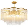 Pendant Lamps Art Deco LED Postmodern Glass Iron Chandelier Lighting Lustre Suspension Luminaire Lampen For Dinning Room