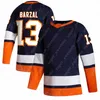 13 Mathew Barzal Jersey 27 Anders Lee 29 Brock Nelson Hockey''nhl Jerseysロイヤルホワイトブランクステッチ