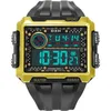 Relojes digitales LED para hombre, reloj deportivo de lujo a la moda para hombre, reloj de pulsera con alarma de esfera grande resistente al agua, reloj deportivo para hombre