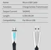 LED Light 3ft 1M 5A Type C Micro USB Cable Fast Charging For Samsung huawei xiaomi Android Mobile Phone Cord Wire Sync data