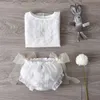 Style personnalisé Baby Girl Boutique Romper Cadeaux nés Anniversaire d'anniversaire de haute qualité Combinaison blanche Vêtements pré-vente 210816