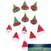 6 sztuk Lollipop Christmas Hat Small Mini Candy Santa Claus Cap Decoration Party