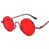 Designer solglasögon steampunk män kvinnor nyanser runda metall glasögon retro lentes sol 3390kayi