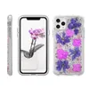 Voor iPhone 12 Case Vrouwen Real Dried Flower Case Dual Layer Beschermende Harde PC Soft TPU Telefoon Case voor iPhone 11 Pro Max