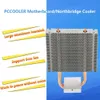 PCCooler Hb-802 Northbridge Cooler 2 Heatpipes Suporte 80mm CPU Fan Radiador Alumínio Heatsink
