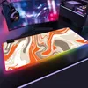 RGB Strata Líquido Mouse Pad LED Borda de Borda de Velocidade Controle Teclado Teclado Tapete para Acessórios Para Jogos Com Backlit Mouse Pad