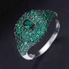 ゴッドキー春のコレクションの贅沢な積み重ね可能なシックなリング女性の結婚式の立方体ジルコンの婚約ドバイブライダル声明指輪
