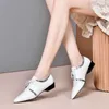 ALLBITEFO nature genuine leather high heels comfortable low-heeled women heels fashion sexy office high heel shoes 210611