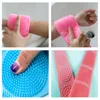 Silicone Back Bath Body Brush Back Scrubber Massage Shower Rubbing Back Belt Exfoliating Dead Skin Towel Scrub Cleaning Bathroom 200923