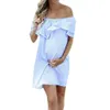 Maternity Dresses Off Shoulder Pregnancy Dress Sundress Sexy Dress Photography Maxi Gown Dresses For Pregnant Women Clothes 20 Q0713