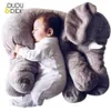 Cartoon 40 cm Duży Pluszowe Słoń Zabawki Dzieci Spanie Powrót Poduszki Nadziewane Poszewka Poszewka Baby Birthday Prezent dla 210728