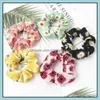 Pony Tails Holder Hair Jewelry 13 Style Little Daisy Print Headband Large Intestine Ties Ropes Elastic Band Girl Ponytail Flower Aessories W