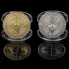 Vergoldete/versilberte Münzen Dekoration Kreative Ethereum-Münzenkunstsammlung Physisches Geschenk Metall-Gedenkmünze