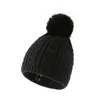 Beanie/Skull Caps gestreepte acrylwol dameshoeden in de winter 2022 Autumn en hoed stijl bal gebreide pure kleur warm buiten delm22