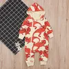Clothing Sets Born Bodysuit Animal Print Romper Christmas Clothes Fleece Baby Girls Jumpsuit Boy Padded Xmas Gifts Outfits