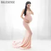 Robes de maternité élégantes d'été pour Po Shoot Femmes enceintes Grossesse sans épaule Pographie Baby Shower 210721