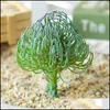 Dekoracyjne kwiaty wieńce świąteczne imprezowe dostawy Garden1pcs Sztuczne Mini Gabew Ogród Ogród Home Office Decor Decor PVC Flocking Drop D