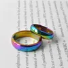 50 шт. Радуга цветные покрытые гематитовые кольца # 6 ~ # 12 Кольцо для мужчин и женщин мода партии украшения