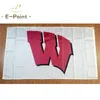 NCAA Wisconsin Badgers Drapeau 3 * 5ft (90cm * 150cm) Drapeaux en polyester Bannière décoration volant maison jardin flagg Cadeaux de fête