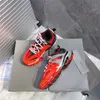 Tränare Balencaigalies Balencigalies Sneakers Designer Luxury Red Track Glow Casual Unisex Shoes Tesssgomma With Truck Trainer Sneaker Shoe Lace Up B Black 60pd