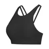 Gymkläder Twtopse High-neck Naked-Feel Fabric Yoga Fitness Bras Top Kvinnor Korsband Push Up Paded Workout Sport Brassiere 2022