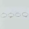 16PCS / LOT 925 Sterling Silver Nose Ring 22 g Näsa Hoop Ring Body Piercing Smycken