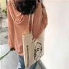 Kvinnor Tote Bag Stora Kapacitet Tote Stick Figur Tryckta axelväskor Handväska Eco Bomullstyg Tyg Väskor för Girls522n