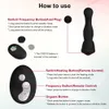 Utimi Stimolatore della prostata a 12 livelli Vibratore anale ricaricabile Potente massaggiatore della prostata Telecomando Funzione di riscaldamento Nero S18101905