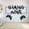Gamer Wall Decal Gaming Zone Controller Video Game Vinyl Sticker Customized For Kids Bedroom Vinyl Wall Art Decals A734 210705
