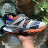 Paris Tess Track Men Orange For Women Triple S Clunky Sneaker Casual Shoes Jogging Designer Sport Shoe Black White Blue Pink