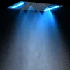 オイル摩擦ブロンズシャワーミキサー50x36 cm LED 7つのカラフルなバスルームの二機能降雨霧化