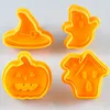 4pcs / set Halloween Cookie Mold DIY Bakingskärare för köksredskap Biscuitstämpelkocktillbehör HH21-674