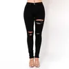 Denim Ripped Jeans for Women High Waist Skinny Summer Black Pencil Pants Streetwear Elastic Trousers Clothes Female 210625