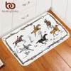 침구 릿 승마 카펫 잉글랜드 전통 승마 비 슬립 러그 동물 바닥 매트 흡수 스포츠 Doormat 침실 210301