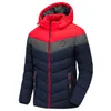 TFU 남성 겨울 브랜드 캐주얼 따뜻한 두꺼운 방수 재킷 파카 코트 남성 가을 아웃웨어 Windproof 모자 파카 재킷 남성 211104