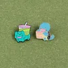 Cartoon Turtle Cute Small Funny Enamel Brooches Pins for Women Girl Men Christmas Gift Demin Shirt Decor Brooch Pin Metal Kawaii Badge GC81