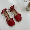 Sandalen Japanse stijl split teen dames slides zomer tabi ninia schoenen vrouw veter deksel hakken riband flats sandalias mujer20212271228