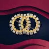 mässing guldpläterade populära diamanter pärlor broscher klassisk stil brons brosch lyxig vintage smycken ny designer kvinnor europeiska storlek pinnar som utsökt gåva